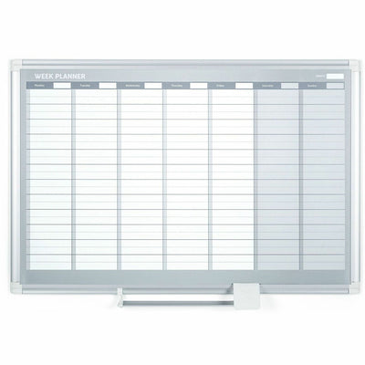 Bi-silque S.A MasterVision Dry-erase Magnetic Planning Board, White, BVCGA0396830