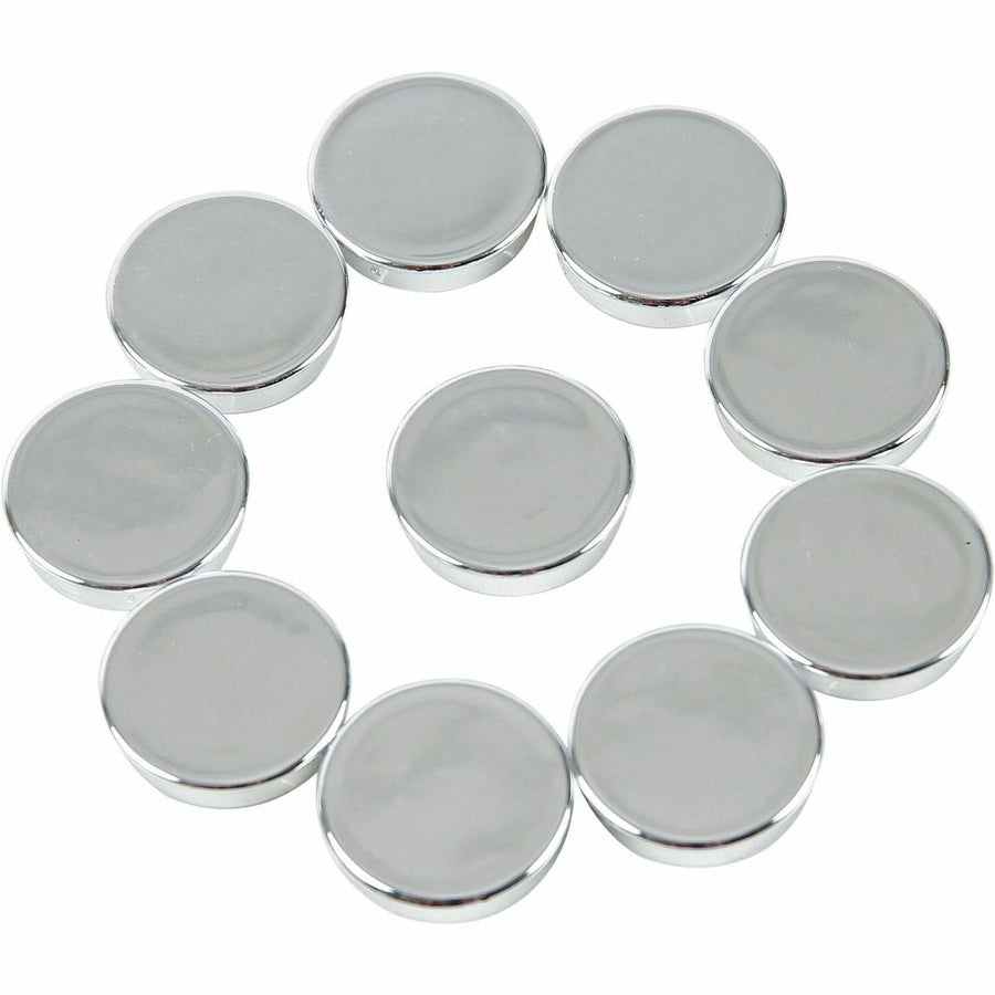 MasterVision Planning Board Magnets, Silver, 10 / Pack, BVCIM130809