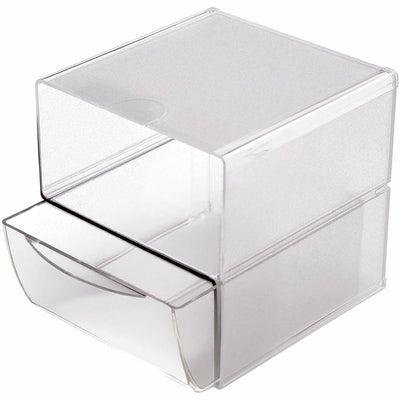 Deflecto Stackable Cube Organizer, Clear, DEF350801