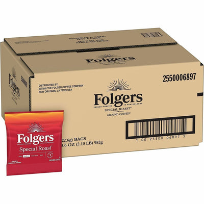 J.M. Smucker Folgers Fraction Pack Special Roast Coffee, 42 / Carton, FOL06897