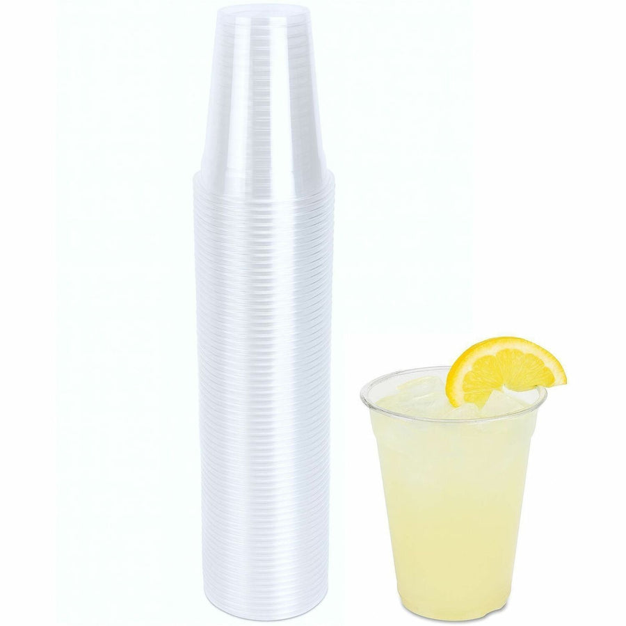 Genuine Joe 9 oz Clear Plastic Cups, 9 fl oz, Strong, 50 / Pack, GJO58233