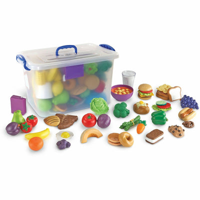 Learning Resources New Sprouts Classroom Play Food Set, 9.2" x 11.8", Plastic, Durable, 1 Set, LRNLER9723