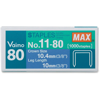MAX Vaimo 80 Stapler Replacement Staples, Silver, 1 Box — view 1