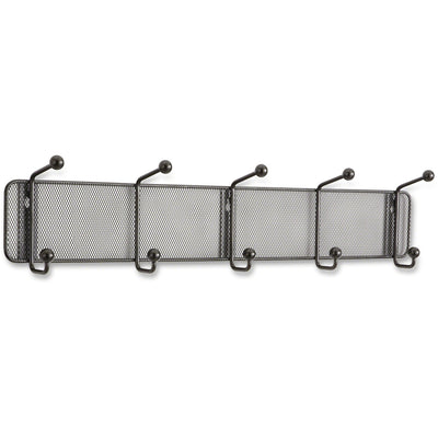 Safco Onyx 5-hook Steel Mesh Wall Rack, Black, SAF6403BL