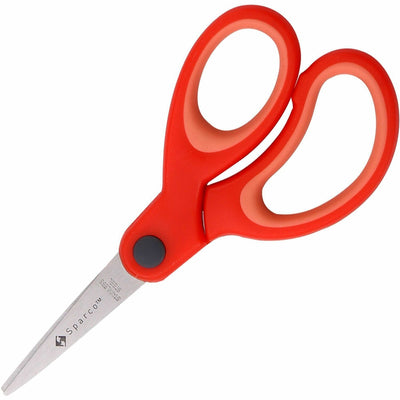 Sparco 5" Kids Pointed End Scissors, Red, Stainless Steel, SPR39044