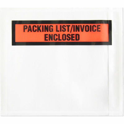 Sparco Pre-Labeled Waterproof Packing Envelopes, White, 1000 / Box, SPR41926