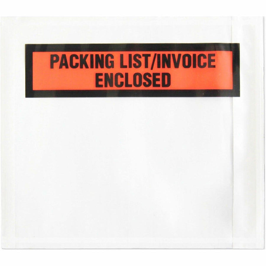 Sparco Pre-Labeled Waterproof Packing Envelopes, White, Low Density Polyethylene (LDPE), Oil Proof, 1000 / Box, SPR41926