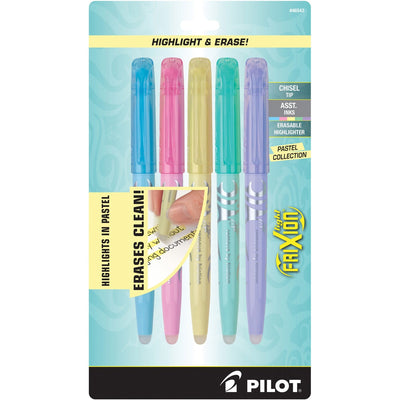 Pilot FriXion Highlighters, 5 / Pack, PIL46543