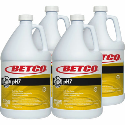 Betco pH7 Floor Cleaner, Yellow, 4 / Carton, BET1380400