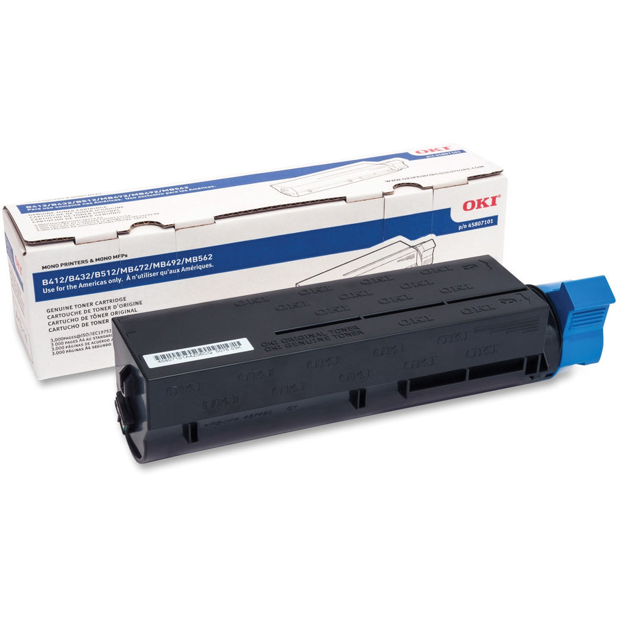 Oki B412/512 Std-yield Toner Cartridge, OKI45807101
