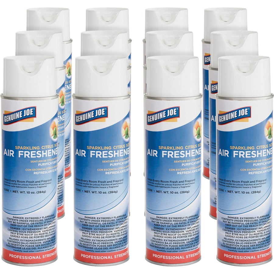Genuine Joe Sparkling Citrus Air Freshener, 12 / Carton — view 1