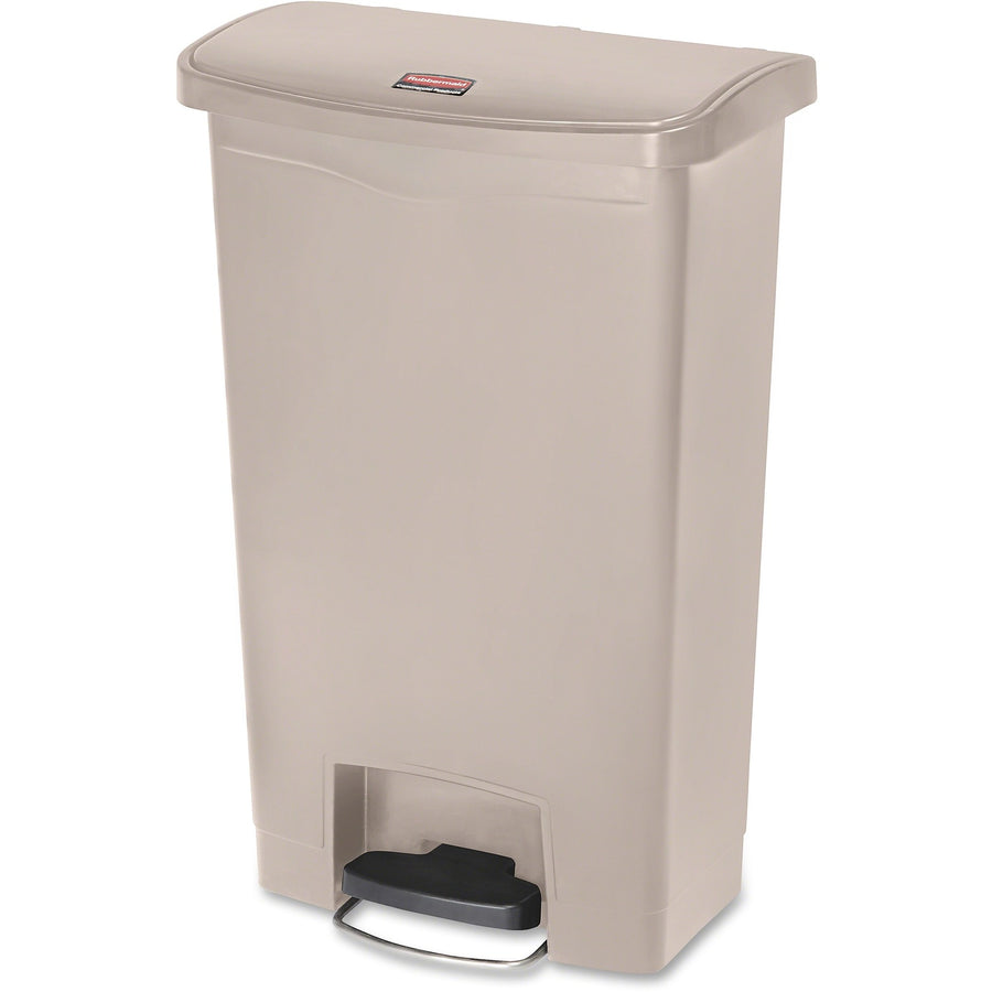 Rubbermaid Commercial Slim Jim 13G Front Step Container, 11.5" x 28.3", Beige, Poly, 13 gal, RCP1883458