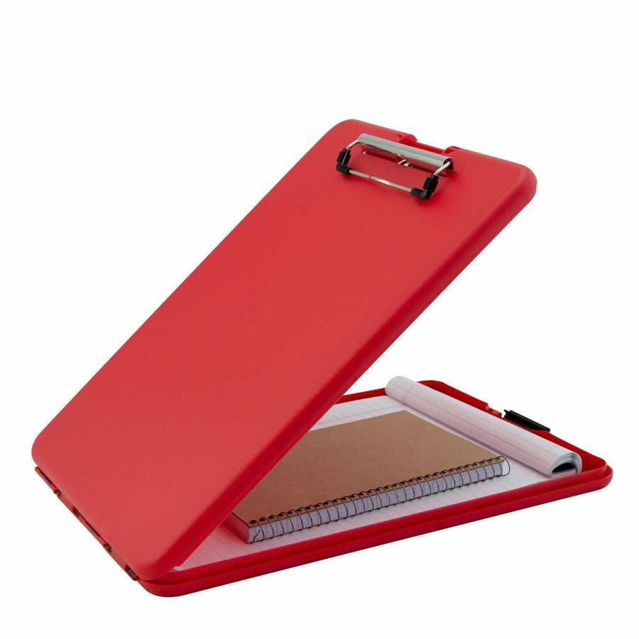 Saunders SlimMate Storage Clipboard, 9.5" x 13.5", Red, Low Profile Clip, SAU00560
