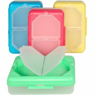 C-Line 3-compartment Storage Box, Pink, 12 / Carton, CLI48500