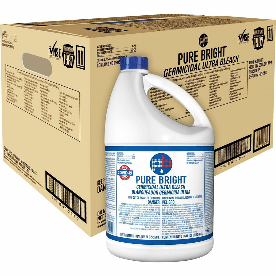 KIK Custom Pure Bright Germicidal Ultra Bleach, White, 6 / Carton, KIK8635042CT