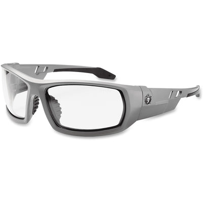 Tenacious Ergodyne Fog-Off Clear Lens/Gray Frame Safety Glasses, EGO50103