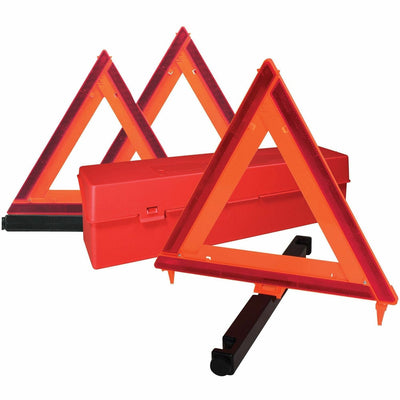Deflecto Emergency Warning Triangle Kit, Red, DEF73071100