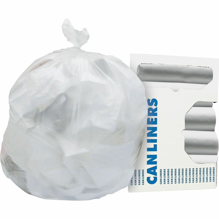Heritage High Density 16.0 Mic Liners, Natural, High-density Polyethylene (HDPE), 33 gal, Durable, 250 / Carton, HERZ6640VNR01