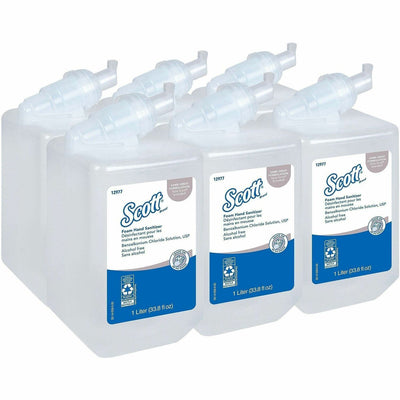 Kimberly-Clark Scott Hand Sanitizer Foam Refill, Clear, 6 / Carton, KCC12977