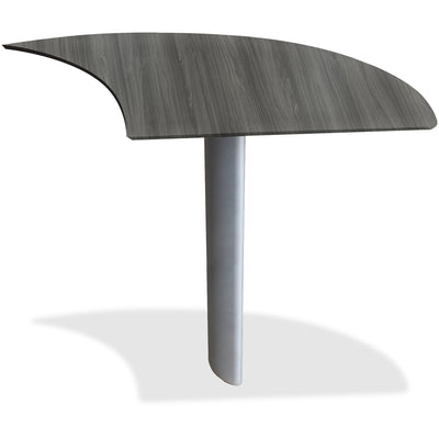 Safco Mayline Medina Curved Desk Extension, Right, Gray, MLNMNEXTRLGS