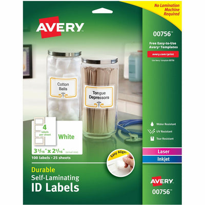Avery Easy Align ID Label, White, 25 / Pack — view 1