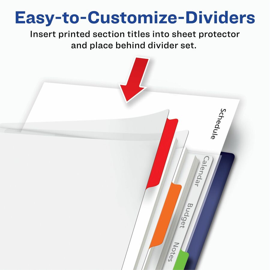 Avery Clear Easy View Durable Plastic Dividers 5 tabs, 1 set, 5 / Set — view 1