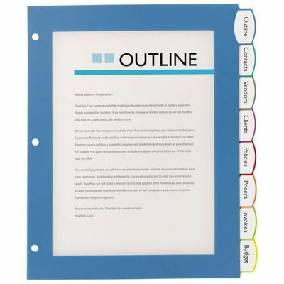 Avery Big Tab™ UltraLast™ Plastic Dividers for Laser and Inkjet Printers, 8 tabs, Multicolor, 1 Set — view 1