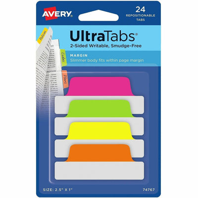 Avery Ultra Tabs File Tab, Neon Orange, 72 Pack, AVE74767