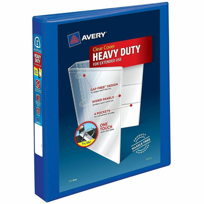 Avery Heavy-Duty View Binders - Locking One Touch EZD Rings, Pacific Blue, 8 1/2" Width x 11" Length, 12EA/CT — view 1