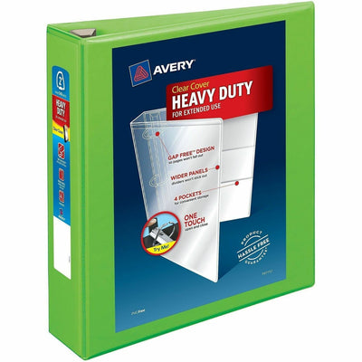 Avery Heavy-Duty View Binders - Locking One Touch EZD Rings, Chartreuse, 8 1/2" Width x 11" Length, 6EA/CT — view 1