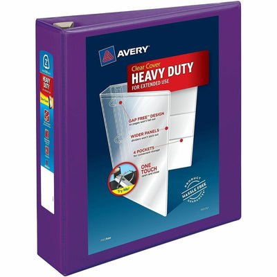 Avery Heavy-Duty View Binders - Locking One Touch EZD Rings, Purple, 8 1/2" Width x 11" Length, 6EA/CT — view 1