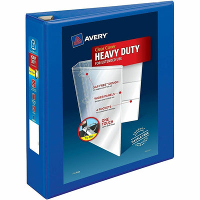 Avery Heavy-Duty View Binders - Locking One Touch EZD Rings, Pacific Blue, 8 1/2" Width x 11" Length, AVE79778