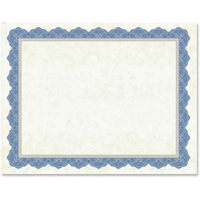 Geographics Drama Blue Border Blank Certificates, 1 Pack, GEO47849