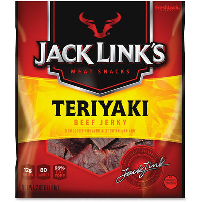 Jack Link's Teryiaki Beef Jerky Snacks, 1 Bag, JCK87635