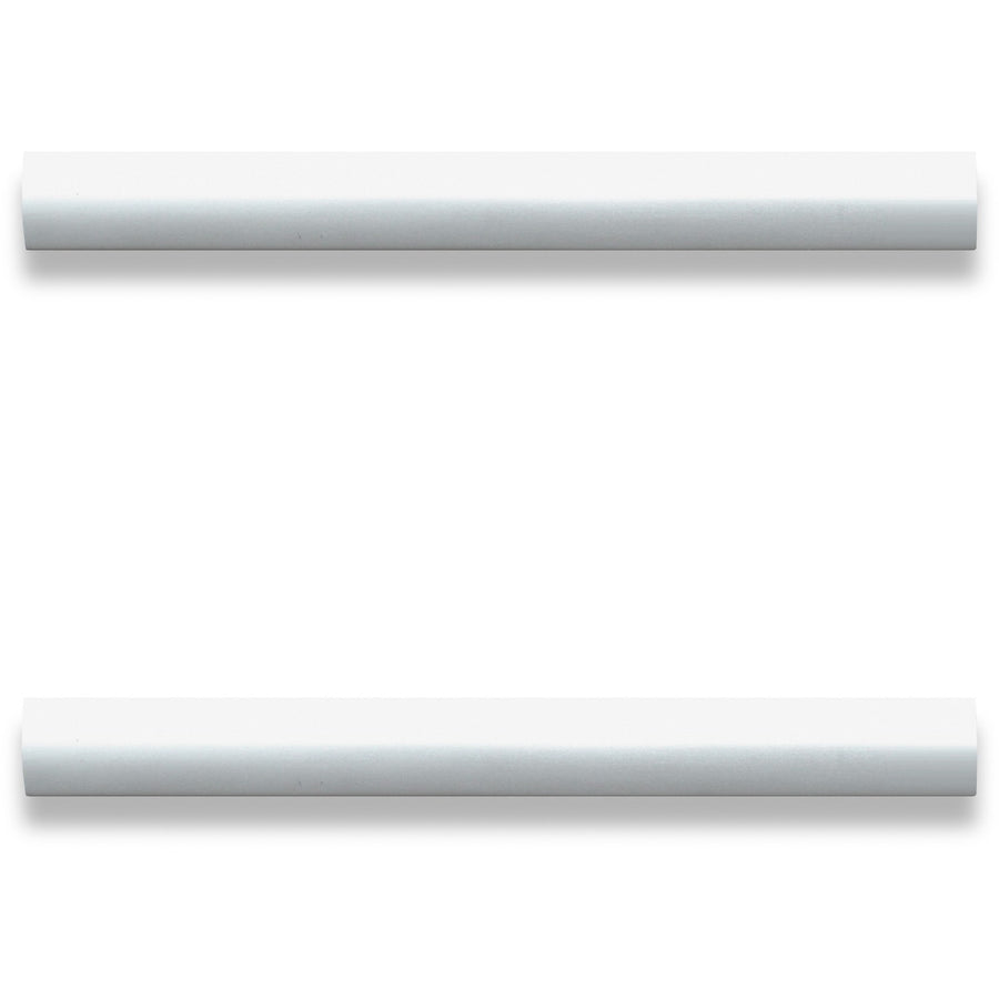 Lorell Chateau Series Laminate Drawer Modern Pulls, 5.88" x 1.13", Silver, Aluminum Alloy, 2 / Pack, LLR34346