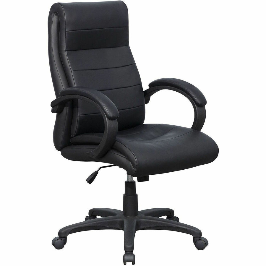 Lorell Deluxe High-back Office Chair, Black, /CT — view 1