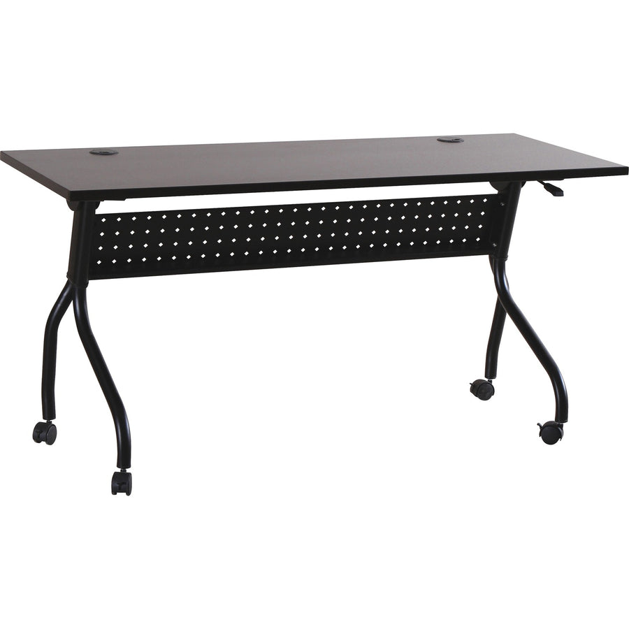 Lorell Flip Top Training Table, 47.25" x 29.50", Nylon, Modesty Panel, LLR60732