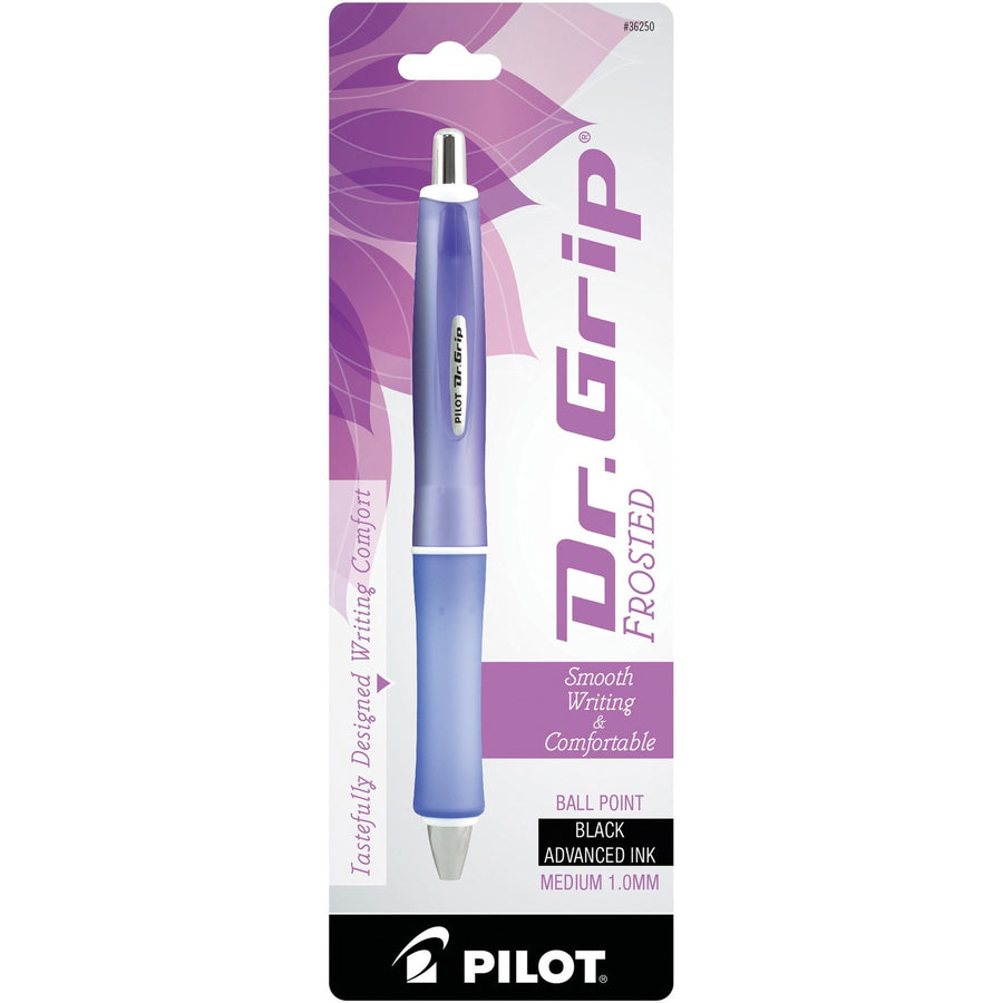 Pilot Dr. Grip Frosted Collection Ballpoint Pens, Black, Anti-fatigue, 1 / Pack, PIL36250