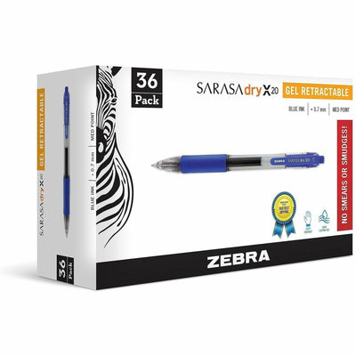 Zebra Sarasa Gel Retractable Pens, 36 / Pack, ZEB46236