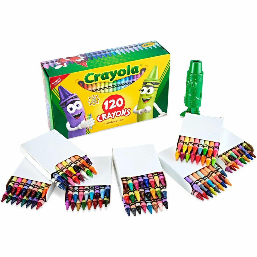 Crayola 120 Crayons, Assorted, Water Proof, 1 / Box, CYO526920