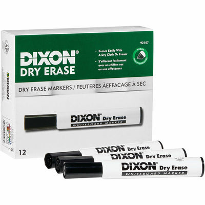 Dixon Ticonderoga Dry Erase Markers, 1 Dozen, DIX92107