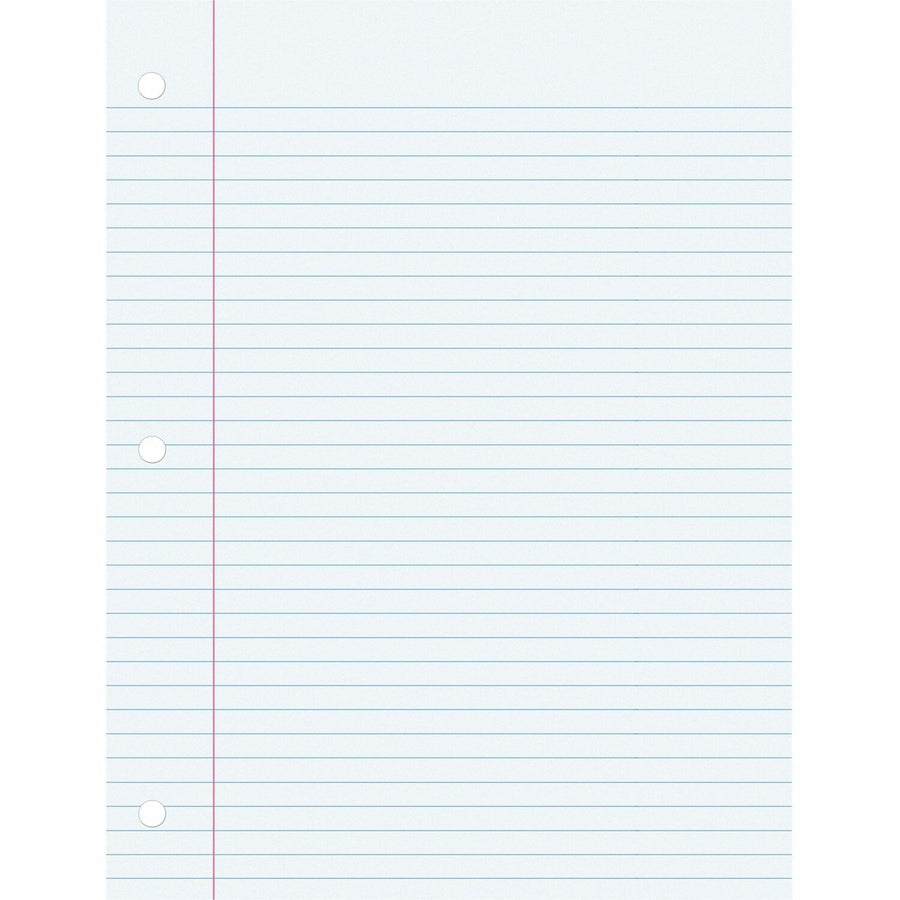 Pacon College Ruled Filler Paper, 8" x 10.5", 100, Punched, 1 / Pack, PACMMK09221
