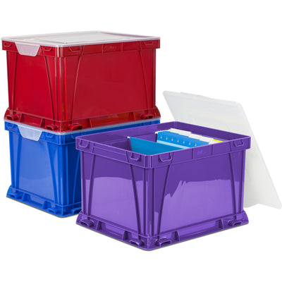 ERA Storex 3 Piece Cube Storage Bins, Assorted Bright, 3 / Set, STX62012U03C