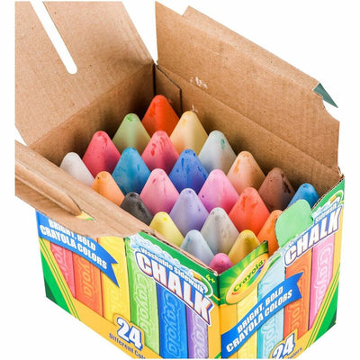 Crayola Washable Sidewalk Chalk, Assorted, 1 Box, CYO512024