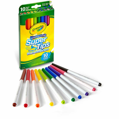 Crayola Super Tips 10-color Washable Markers, 10 / Set, CYO588610