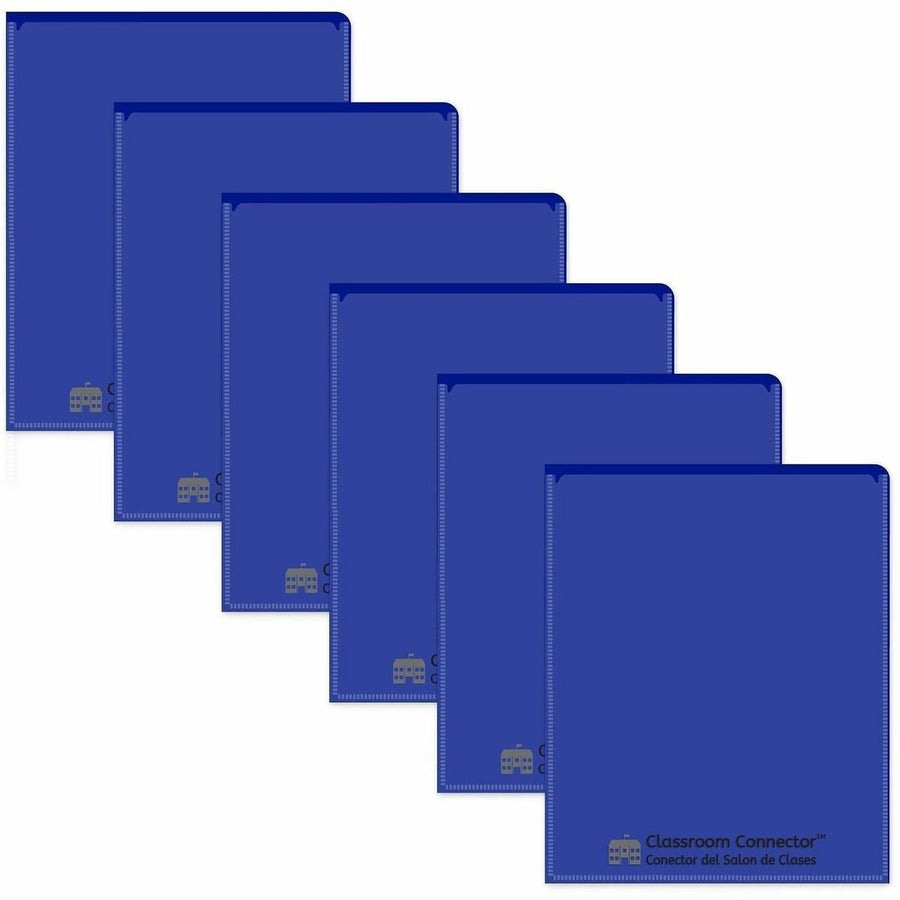 C-Line School-To-Home Folder, Classroom Connector, 8.5" Width x 11" Length, Blue, 1 / Box, CLI32005