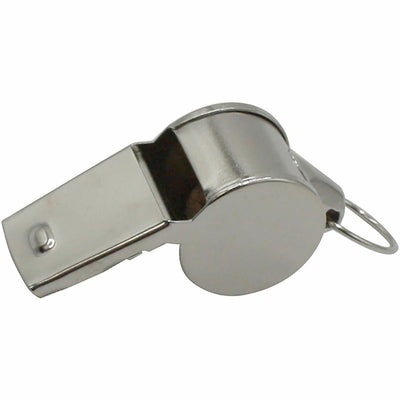 Champion Sports Medium Weight Metal Whistle, Silver, 1 Dozen, CSI501