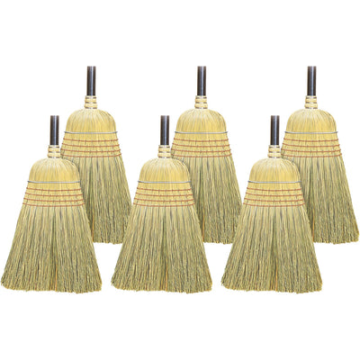 Genuine Joe Warehouse Broom, Natural, 6 / Carton, GJO12001CT