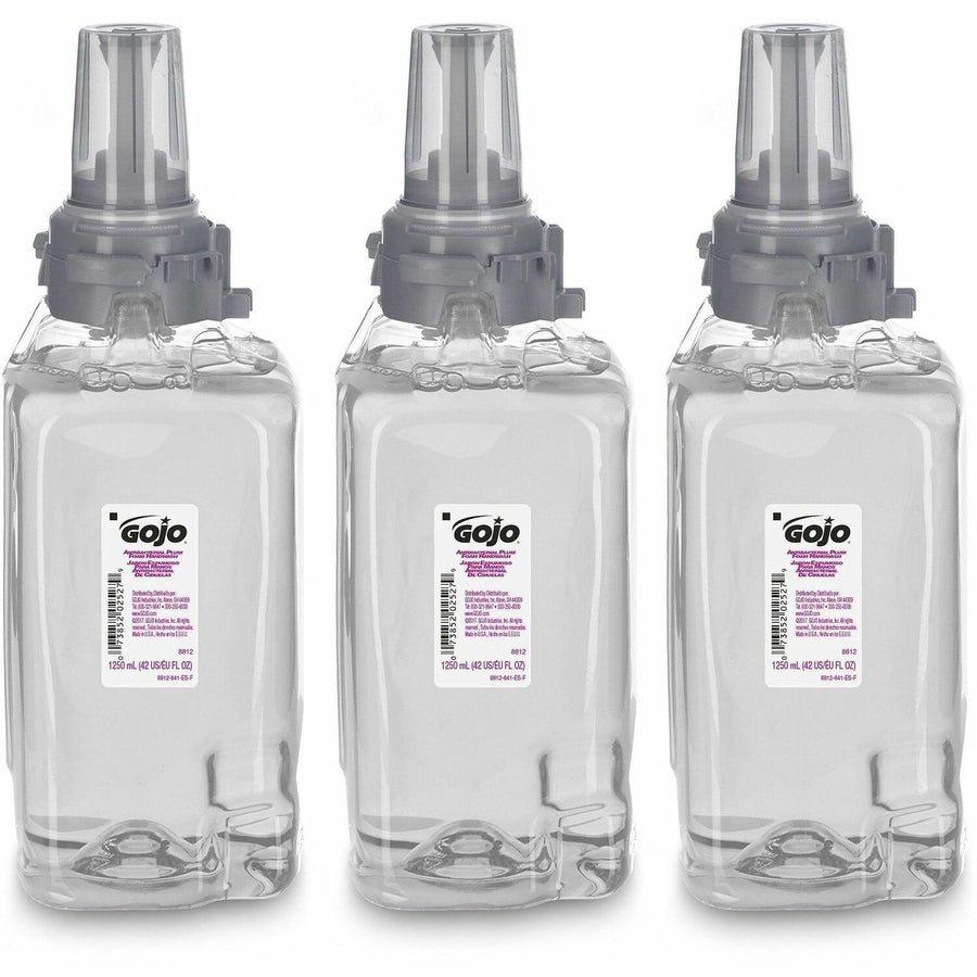 Gojo® Antibacterial Handwash ADX-12 Dispenser Refill, Clear, Rich Lather, 3 / Carton, GOJ881203CT