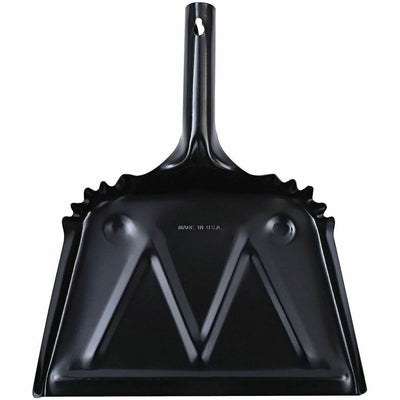 Genuine Joe Heavy-duty Metal Dustpan, Black, 12 / Carton, GJO58143CT